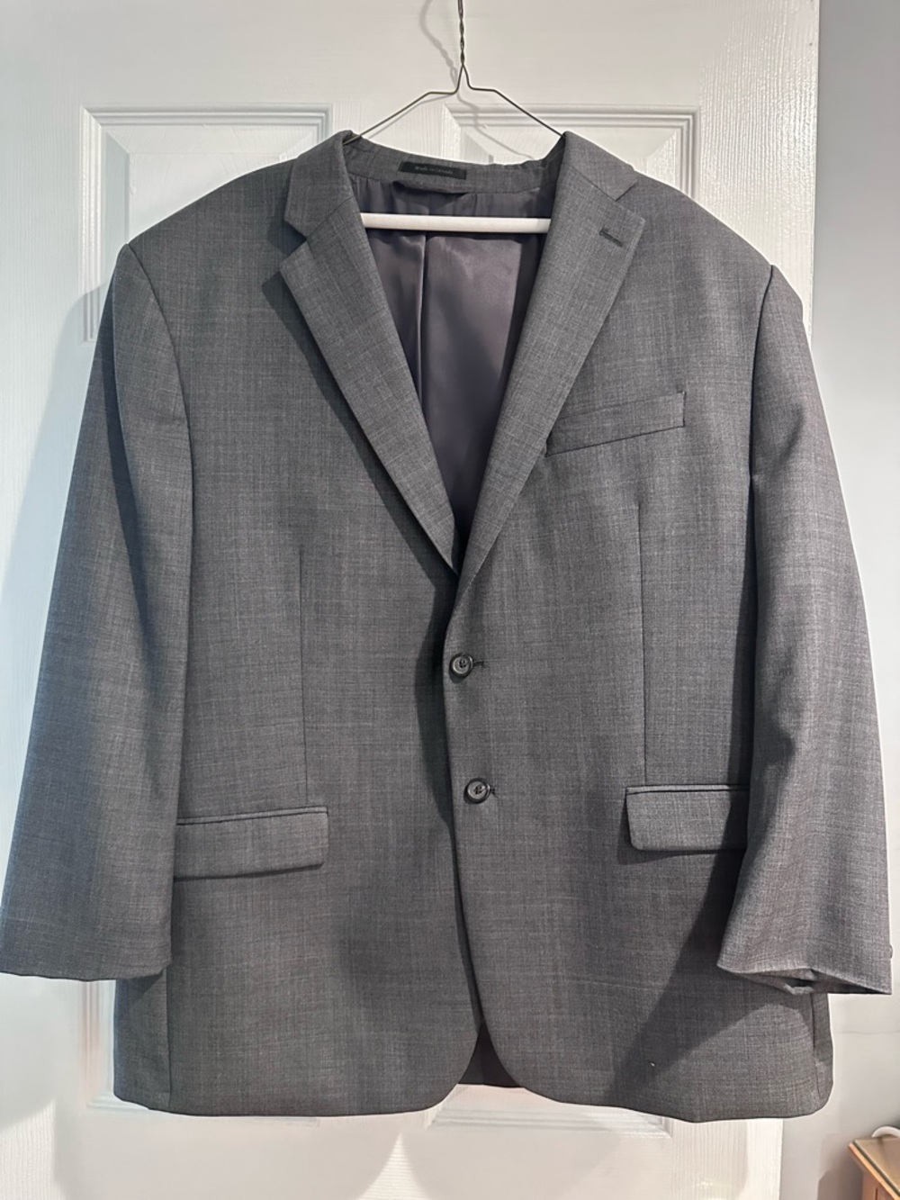 Men's Gray Two-Button Suit Blazer and pants